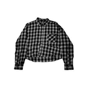 Cropped Flannel (Black)