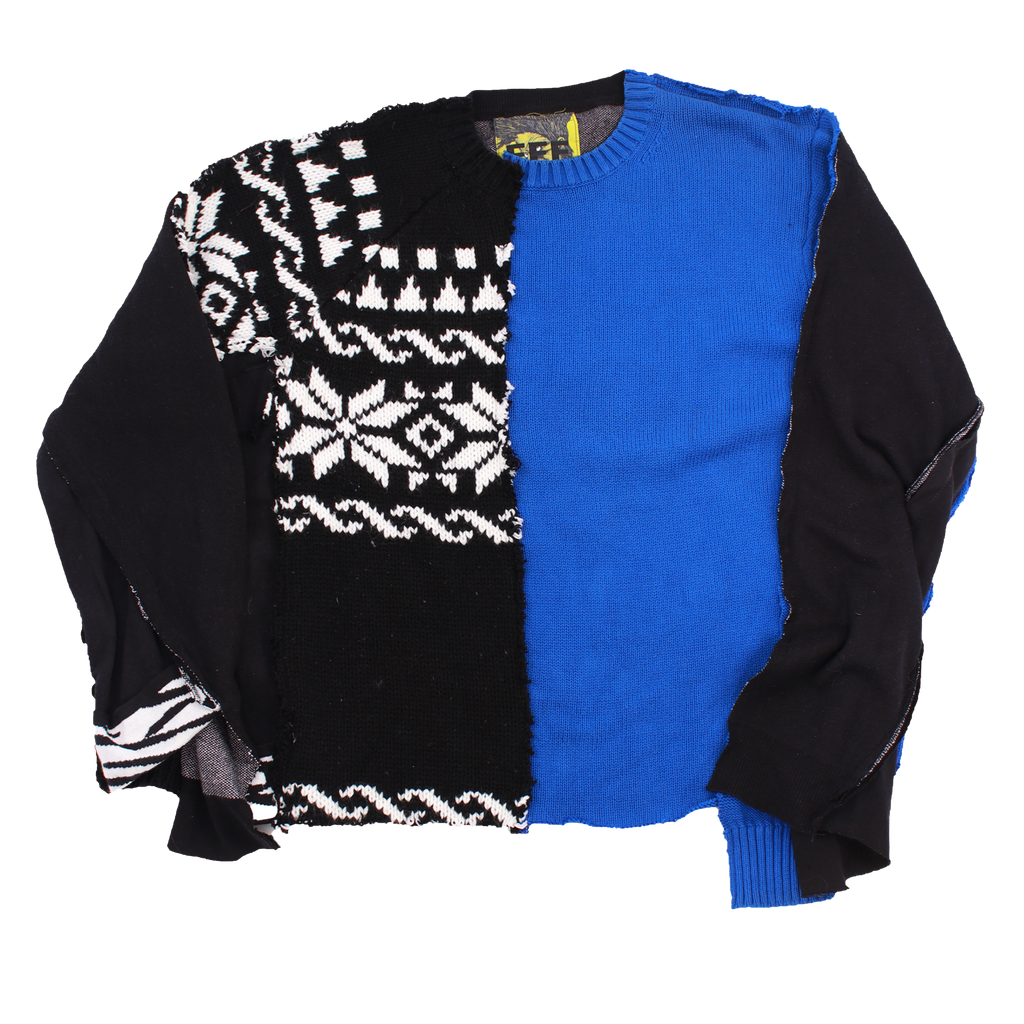 BLUE MIXED SWEATER